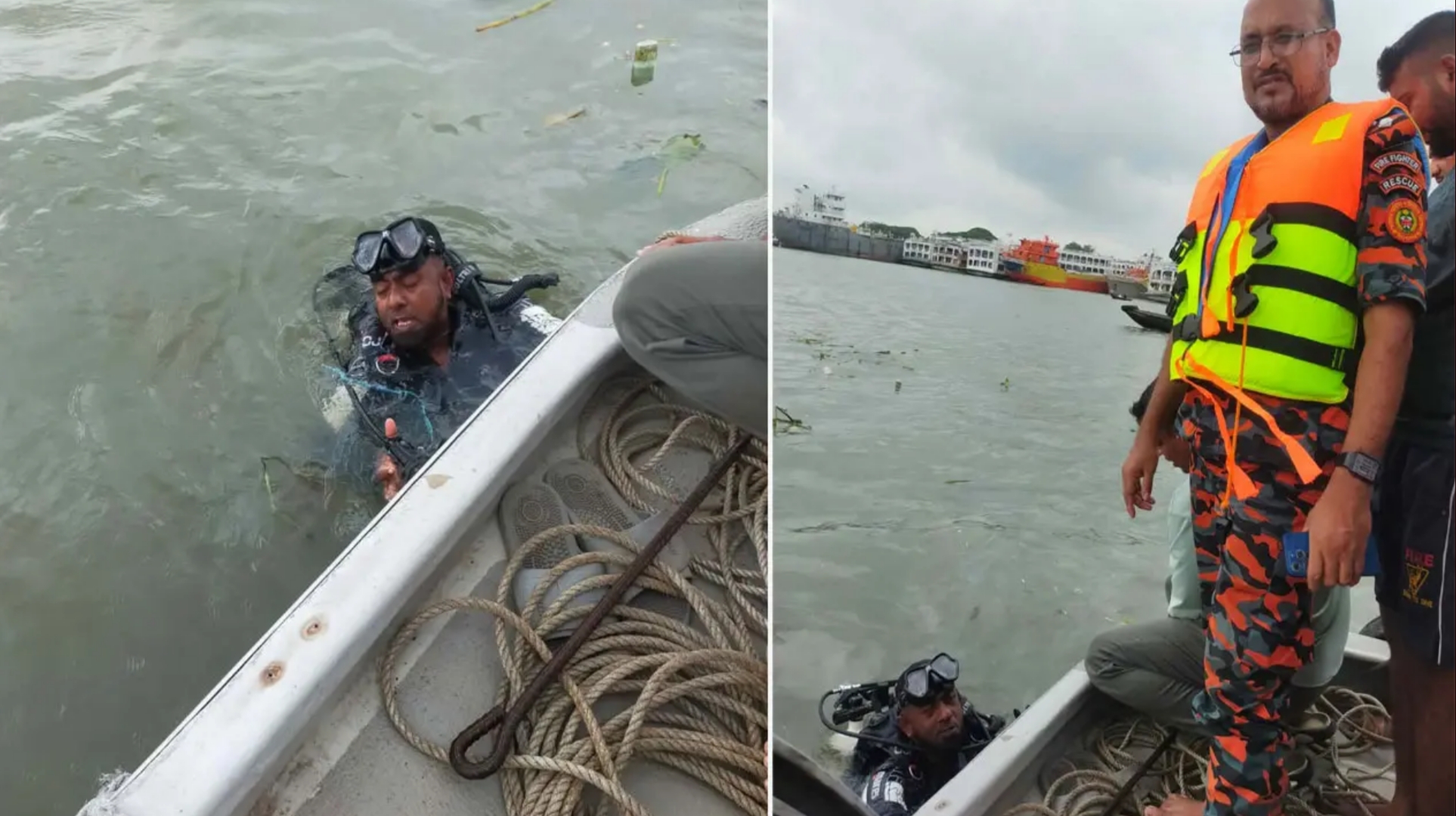 সদরঘাটে লঞ্চের ধাক্কায় ট্রলারডুবি, তল্লাশিতে ডুবুরি দল
