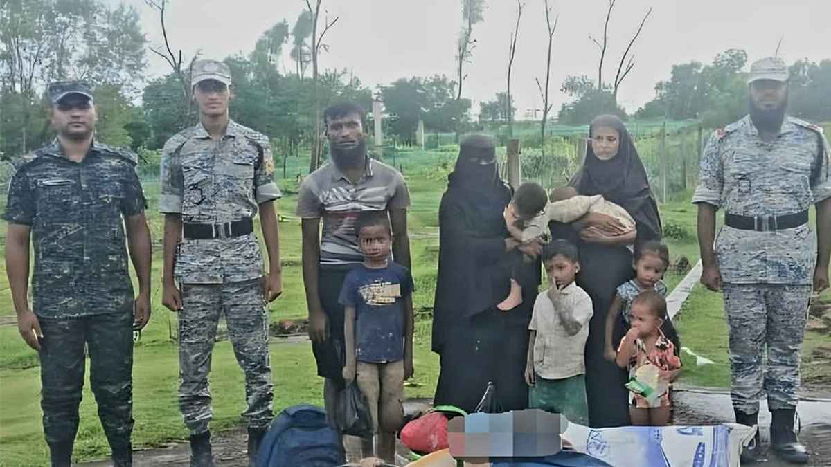 ভাসানচর থেকে পালানোর সময় নারী-শিশুসহ ৯ রোহিঙ্গা আটক