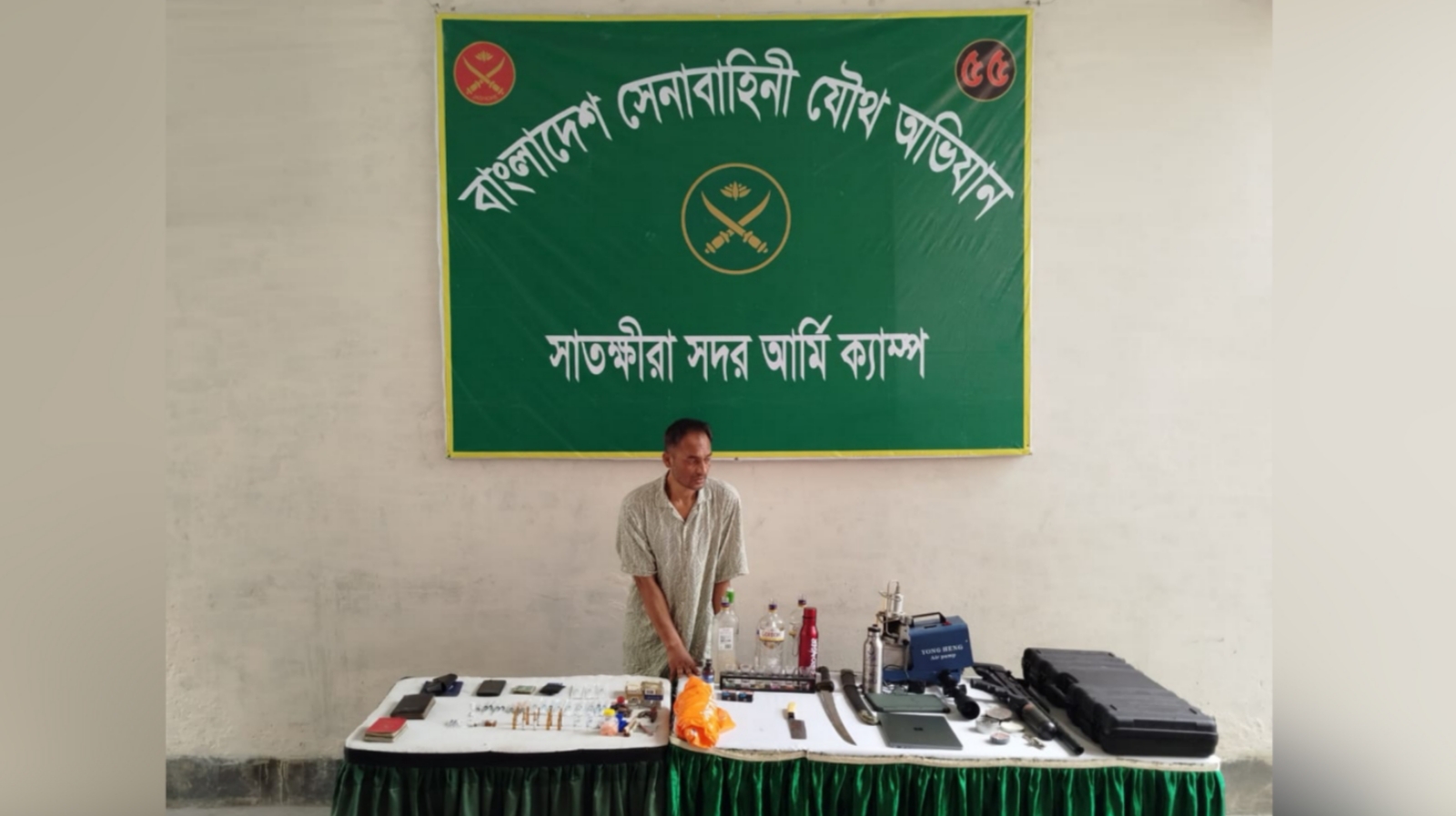 সাতক্ষীরায় সাবেক এমপির ছেলে আটক, অস্ত্র ও মাদক উদ্ধার