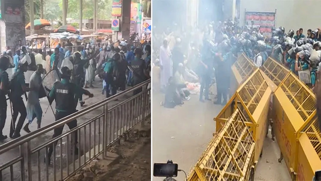 রাজধানীতে ‘ভুখা মিছিলে’ শিক্ষকদের সঙ্গে পুলিশের সংঘর্ষ, আহত অর্ধশত