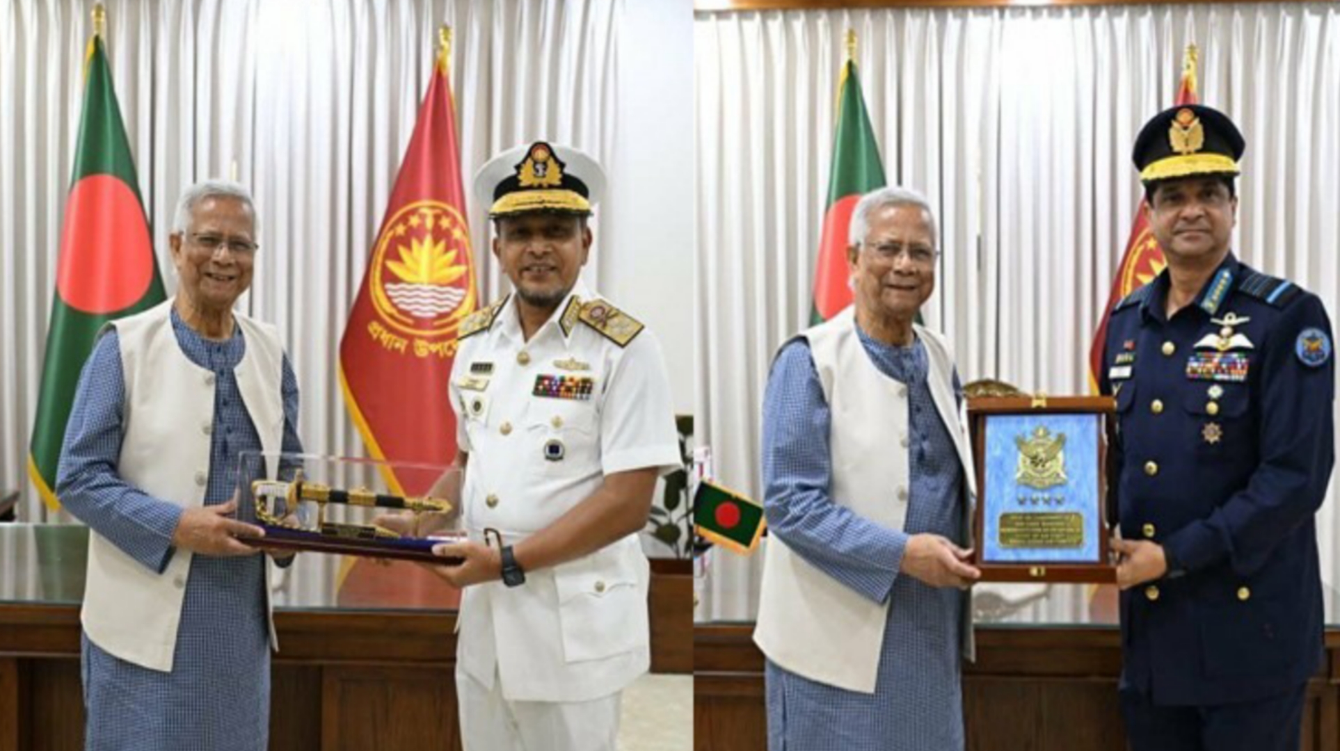 প্রধান উপদেষ্টার সঙ্গে নৌ ও বিমানবাহিনী প্রধানের সাক্ষাৎ