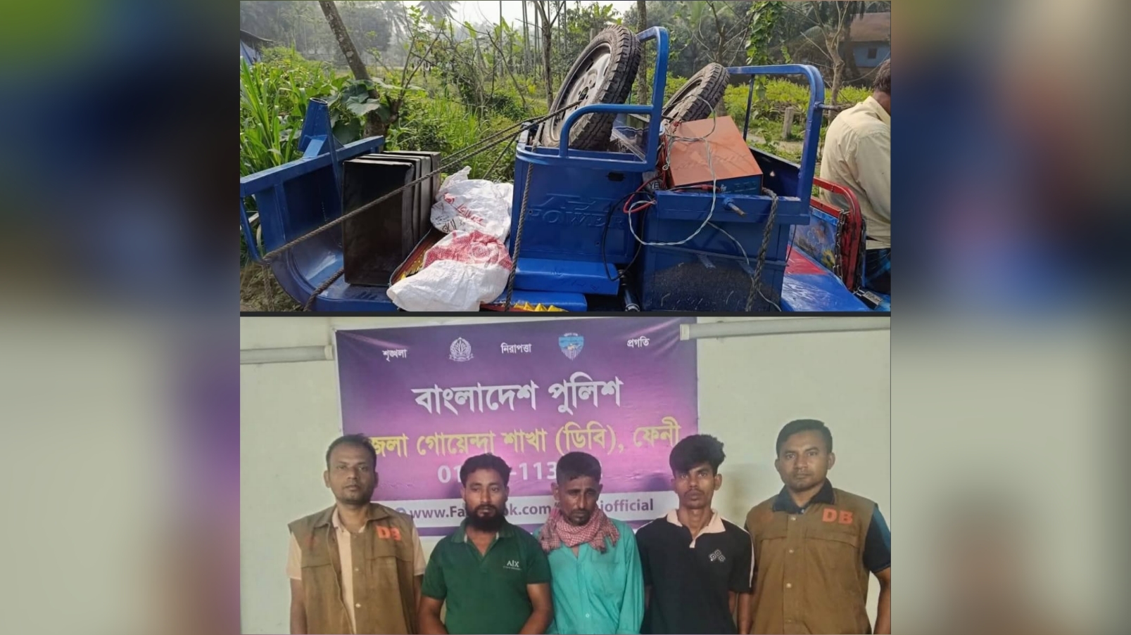 ফেনীতে শান্ত হত্যা রহস্য উদ্ঘাটন: তিন ছিনতাইকারী গ্রেফতার