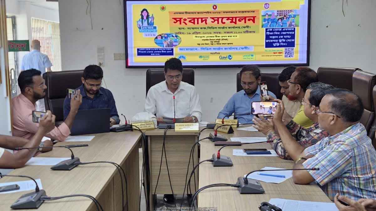 ফেনীতে ১ লাখ ৯৩ হাজার ৪২১ শিশু পাবে হাম রুবেলা টিকা