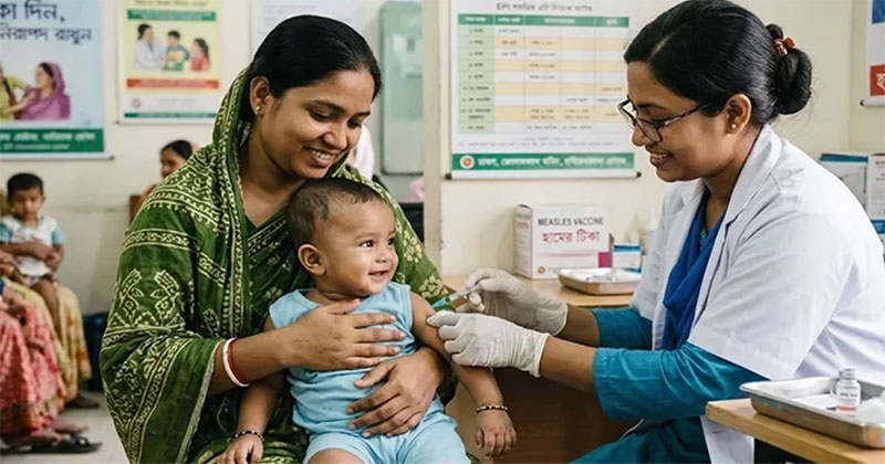 সারাদেশে একযোগে শিশুদের হামের টিকাদান কর্মসূচি শুরু